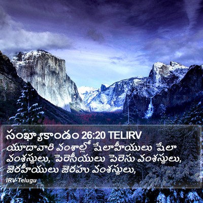 సంఖ్యాకాండం 26:20 TELIRV Bible Verse Image