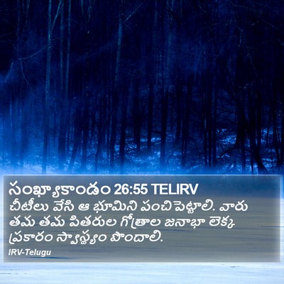 సంఖ్యాకాండం 26:55 TELIRV Bible Verse Image