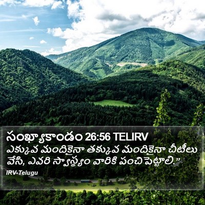 సంఖ్యాకాండం 26:56 TELIRV Bible Verse Image