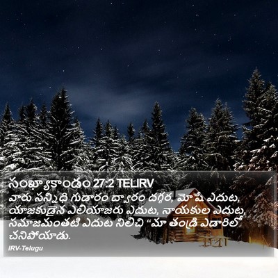 సంఖ్యాకాండం 27:2 TELIRV Bible Verse Image