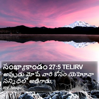 సంఖ్యాకాండం 27:5 TELIRV Bible Verse Image