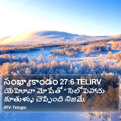 సంఖ్యాకాండం 27:6 TELIRV Bible Verse Image