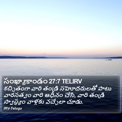 సంఖ్యాకాండం 27:7 TELIRV Bible Verse Image