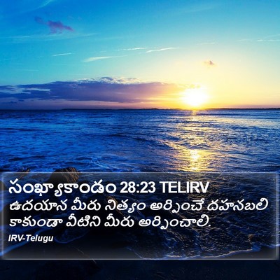 సంఖ్యాకాండం 28:23 TELIRV Bible Verse Image