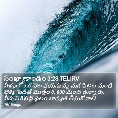 సంఖ్యాకాండం 3:28 TELIRV Bible Verse Image