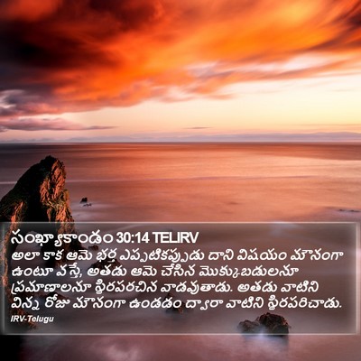 సంఖ్యాకాండం 30:14 TELIRV Bible Verse Image
