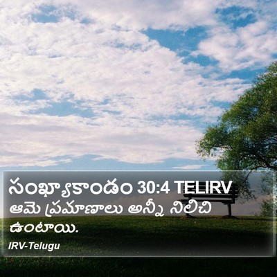 సంఖ్యాకాండం 30:4 TELIRV Bible Verse Image