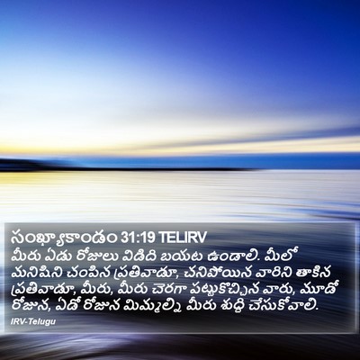 సంఖ్యాకాండం 31:19 TELIRV Bible Verse Image
