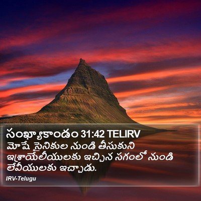సంఖ్యాకాండం 31:42 TELIRV Bible Verse Image