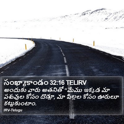 సంఖ్యాకాండం 32:16 TELIRV Bible Verse Image