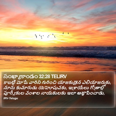 సంఖ్యాకాండం 32:28 TELIRV Bible Verse Image