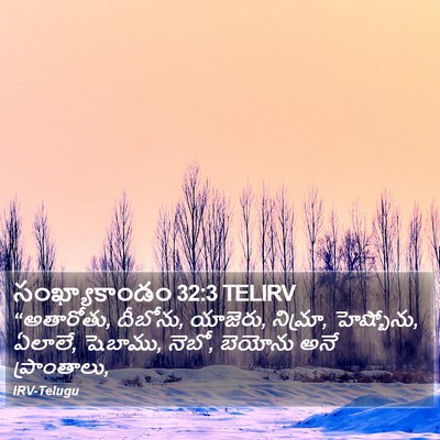 సంఖ్యాకాండం 32:3 TELIRV Bible Verse Image