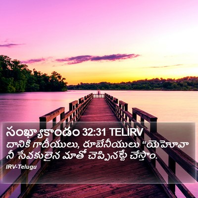 సంఖ్యాకాండం 32:31 TELIRV Bible Verse Image