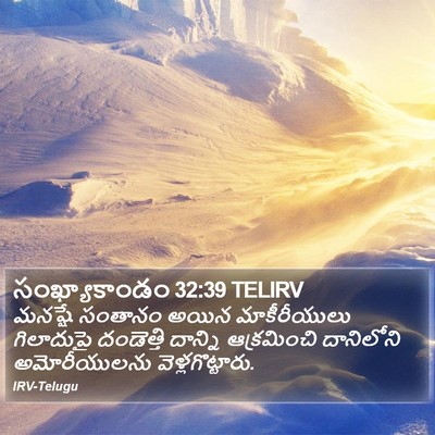 సంఖ్యాకాండం 32:39 TELIRV Bible Verse Image