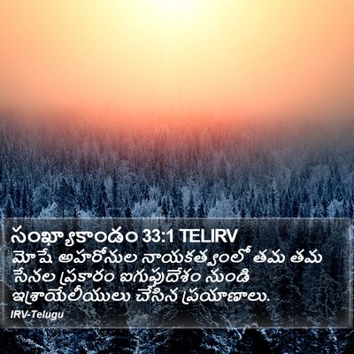 సంఖ్యాకాండం 33:1 TELIRV Bible Verse Image
