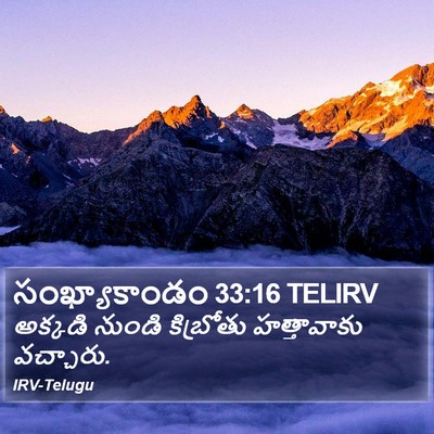 సంఖ్యాకాండం 33:16 TELIRV Bible Verse Image