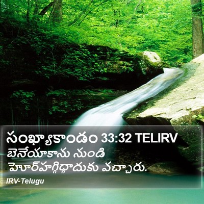 సంఖ్యాకాండం 33:32 TELIRV Bible Verse Image
