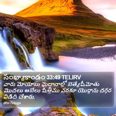 సంఖ్యాకాండం 33:49 TELIRV Bible Verse Image