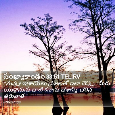 సంఖ్యాకాండం 33:51 TELIRV Bible Verse Image
