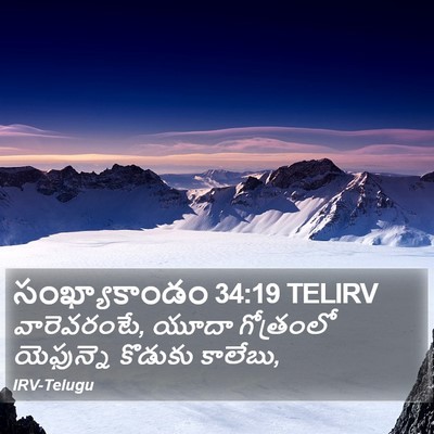 సంఖ్యాకాండం 34:19 TELIRV Bible Verse Image
