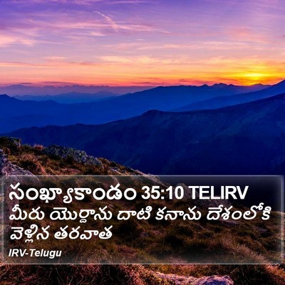 సంఖ్యాకాండం 35:10 TELIRV Bible Verse Image