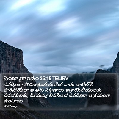 సంఖ్యాకాండం 35:15 TELIRV Bible Verse Image