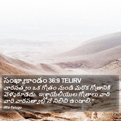సంఖ్యాకాండం 36:9 TELIRV Bible Verse Image