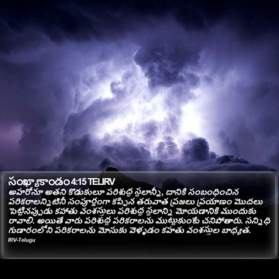 సంఖ్యాకాండం 4:15 TELIRV Bible Verse Image
