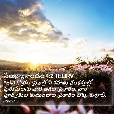 సంఖ్యాకాండం 4:2 TELIRV Bible Verse Image