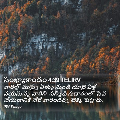 సంఖ్యాకాండం 4:39 TELIRV Bible Verse Image