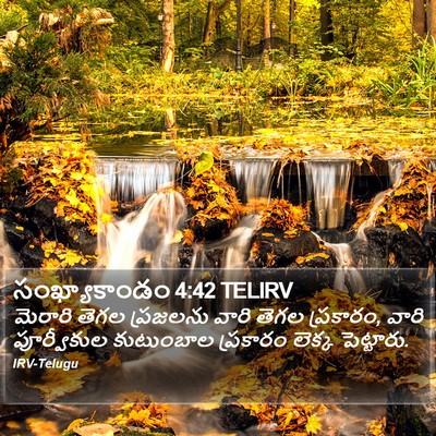 సంఖ్యాకాండం 4:42 TELIRV Bible Verse Image