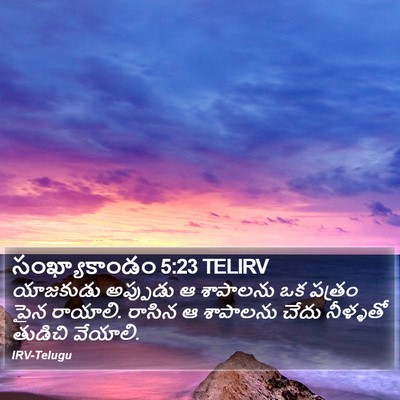 సంఖ్యాకాండం 5:23 TELIRV Bible Verse Image