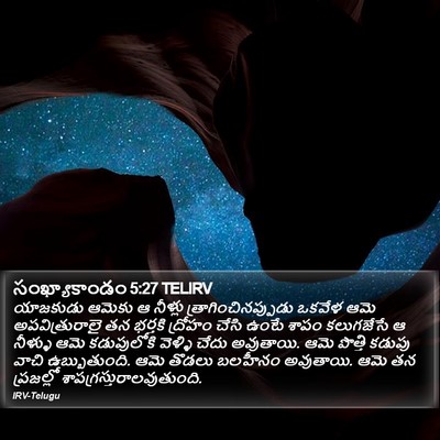సంఖ్యాకాండం 5:27 TELIRV Bible Verse Image