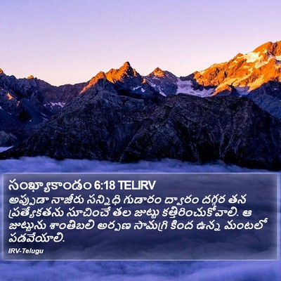 సంఖ్యాకాండం 6:18 TELIRV Bible Verse Image