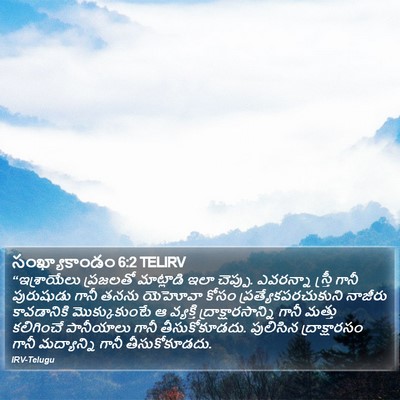 సంఖ్యాకాండం 6:2 TELIRV Bible Verse Image