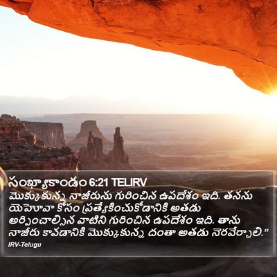 సంఖ్యాకాండం 6:21 TELIRV Bible Verse Image
