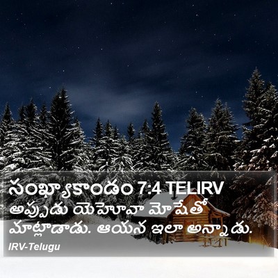 సంఖ్యాకాండం 7:4 TELIRV Bible Verse Image