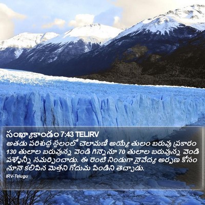 సంఖ్యాకాండం 7:43 TELIRV Bible Verse Image