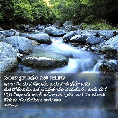 సంఖ్యాకాండం 7:59 TELIRV Bible Verse Image