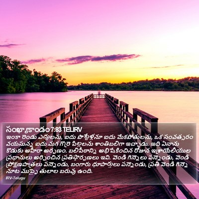 సంఖ్యాకాండం 7:83 TELIRV Bible Verse Image