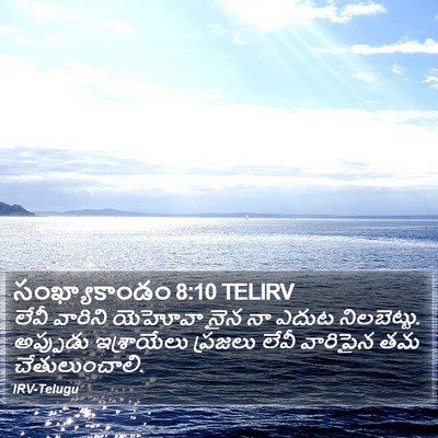 సంఖ్యాకాండం 8:10 TELIRV Bible Verse Image