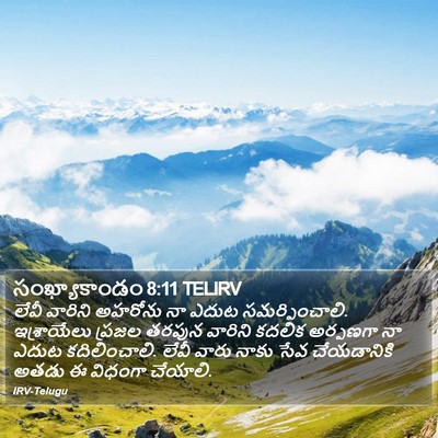 సంఖ్యాకాండం 8:11 TELIRV Bible Verse Image