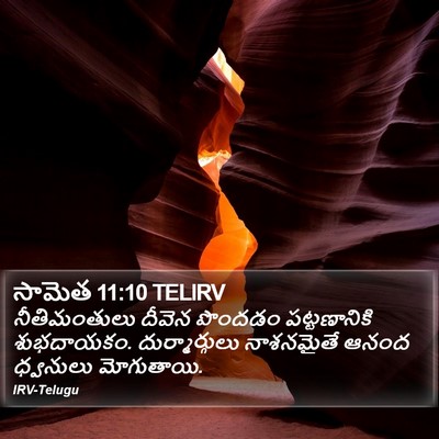 సామెత 11:10 TELIRV Bible Verse Image