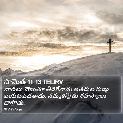 సామెత 11:13 TELIRV Bible Verse Image