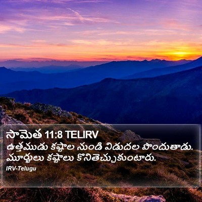 సామెత 11:8 TELIRV Bible Verse Image