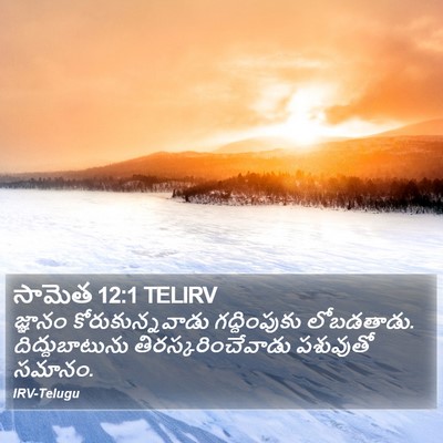 సామెత 12:1 TELIRV Bible Verse Image