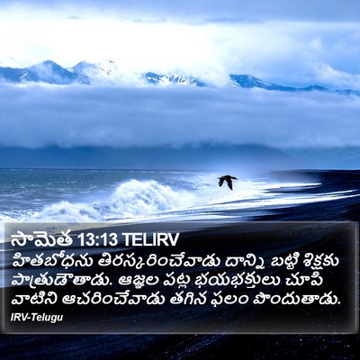 సామెత 13:13 TELIRV Bible Verse Image