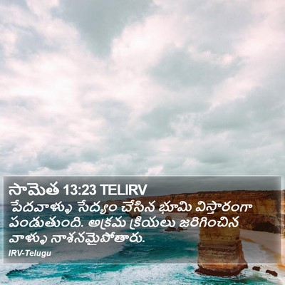 సామెత 13:23 TELIRV Bible Verse Image