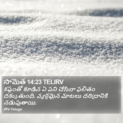 సామెత 14:23 TELIRV Bible Verse Image