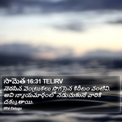 సామెత 16:31 TELIRV Bible Verse Image